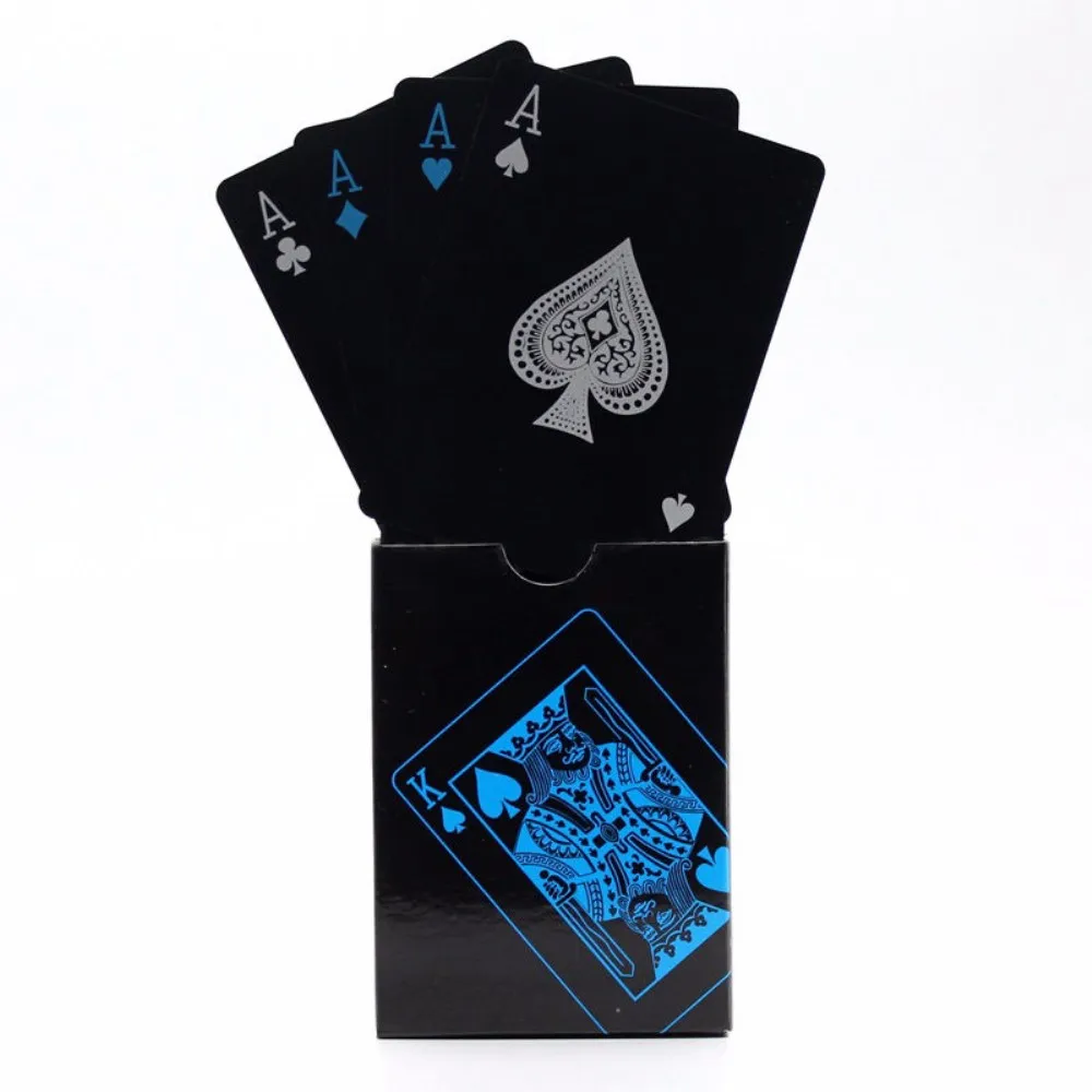 Svart plast PVC Poker vanntett spillkort kortdekk