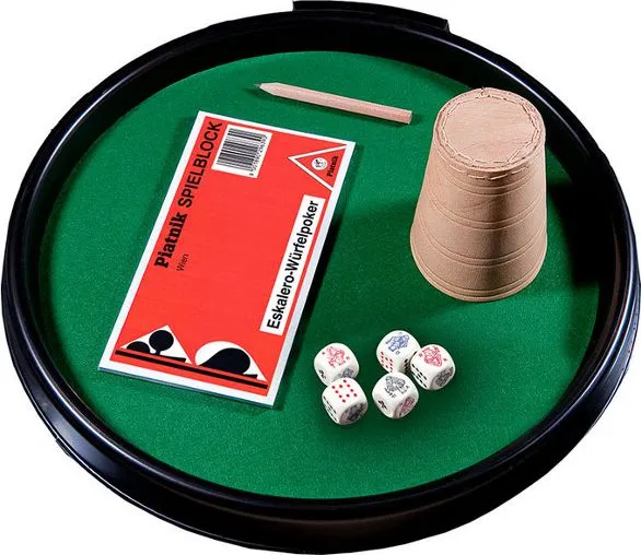 Piatnik pokerutstyr: pokerbrett, lærkopp, 296758