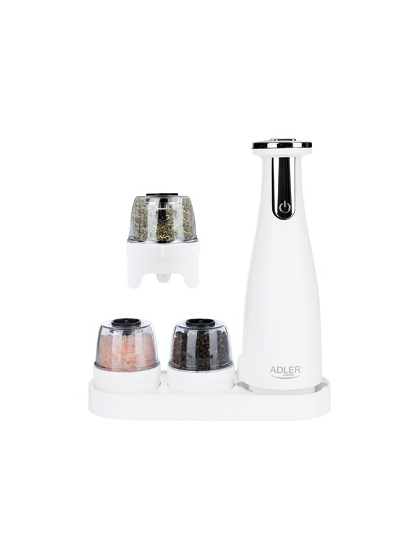 Adler AD 4449w - pepper & salt grinder - matte white