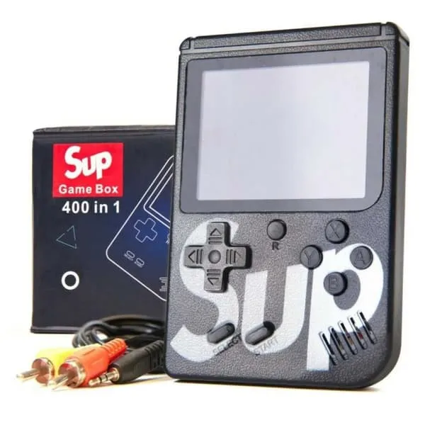 3" Mini Retro håndholdt spillkonsoll 400-i-1 32-bit svart