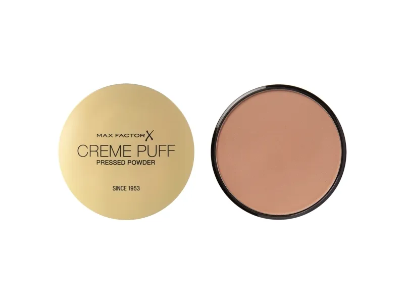 Max Factor Crème Puff, Alle hudtyper, Solbrun hud, Deep Beige, Etui, Komprimert Pulver, Matte
