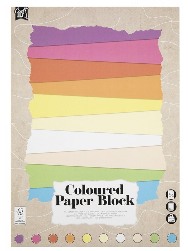 Creative Craft Group Pad 24*34cm 120/220g. 24 sheets Ass.