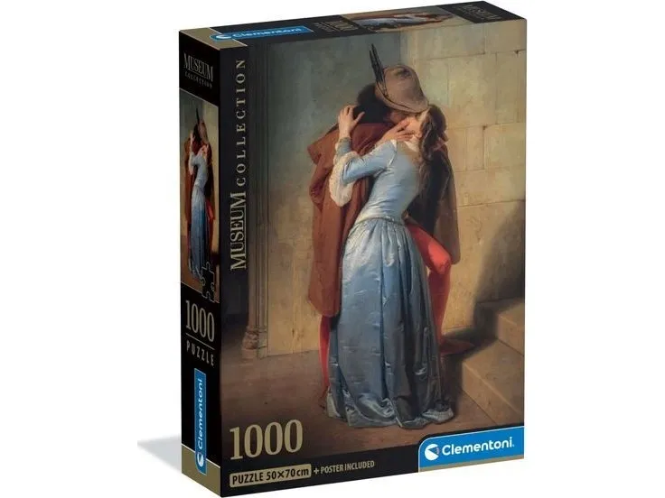 Puslespill HQC Museum The Kiss-Hayez Comp, 1000 brikker