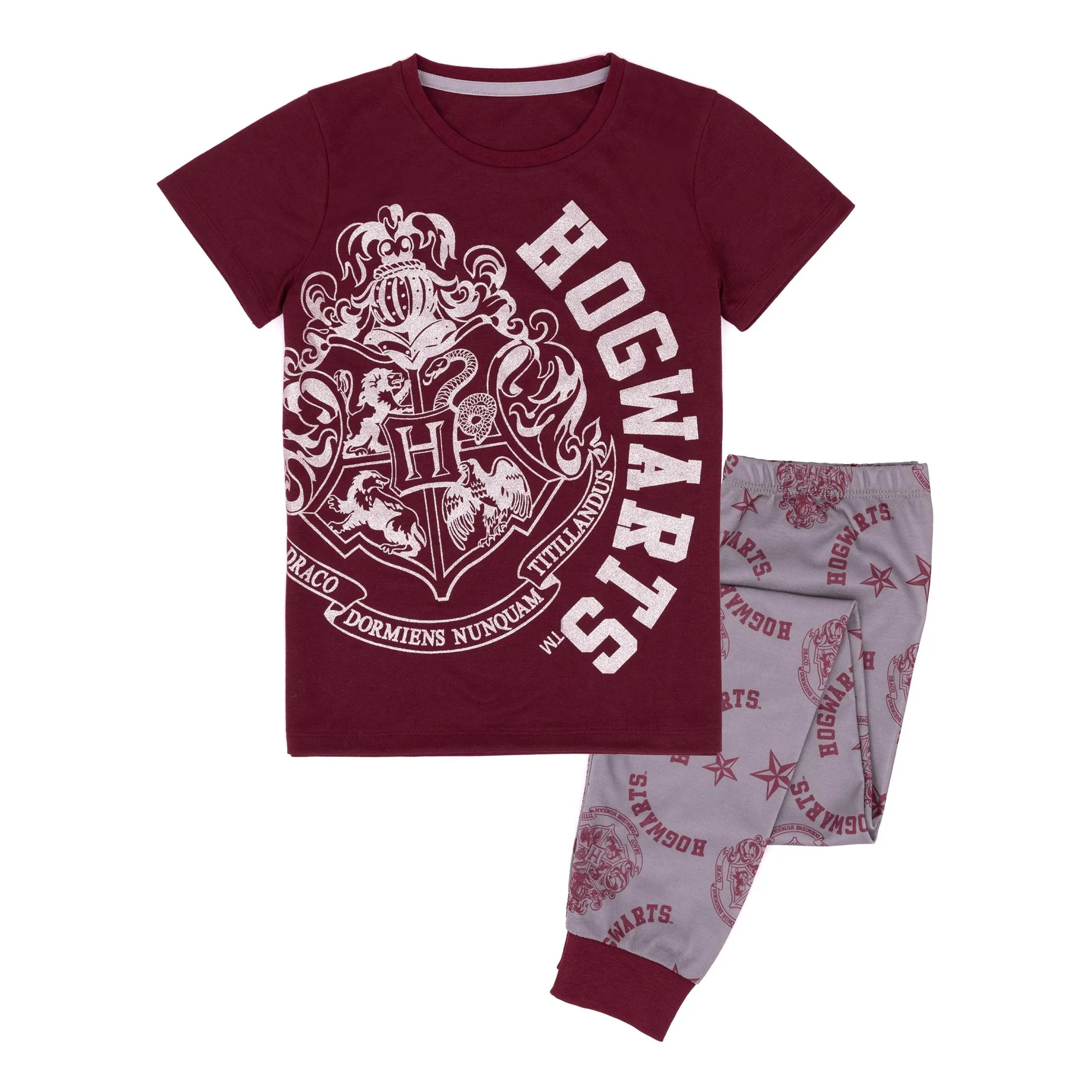 Harry Potter Girls Crest Glitter Pyjama Set