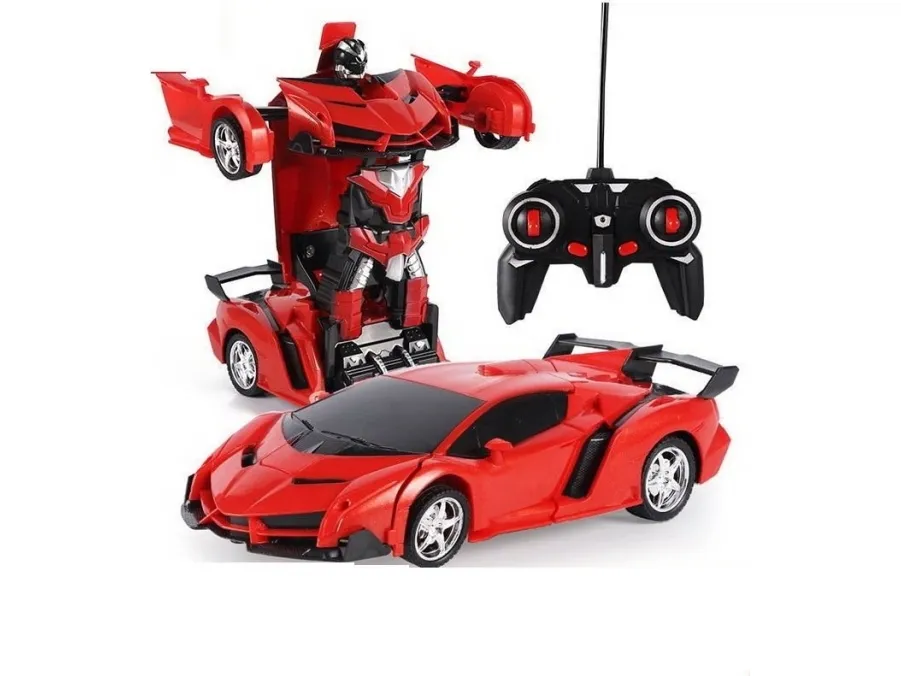 LeanToys Autobot 2-i-1 pilot R/C lys lyd drift rød