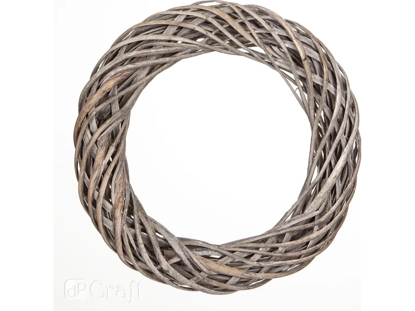 DP Craft vierkrans i pil 36 cm grå (DPDN-031)