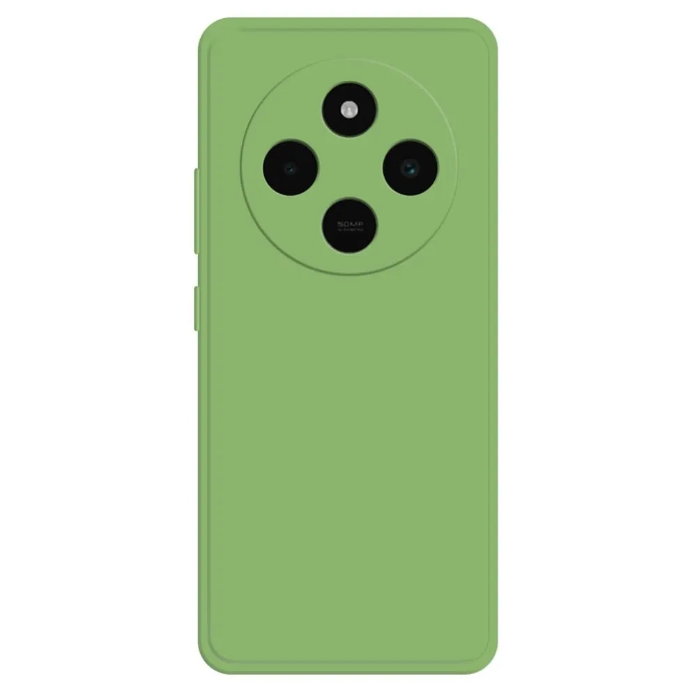 Xiaomi Redmi 14C 5G Fleksibelt etui Rett kantbeskyttelse Telefondeksel - Matcha Grønn