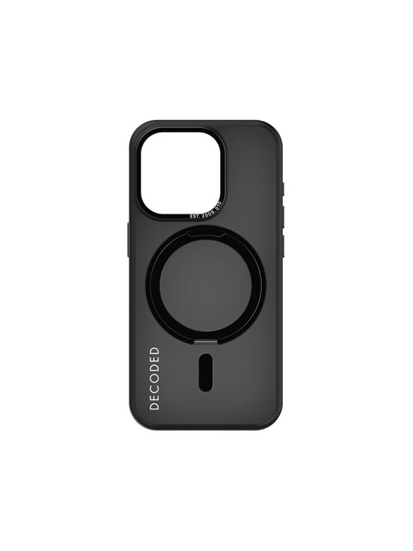 Decoded Recycled Plastic Transparent Loop Stand BackCover  for iPhone 15 Pro Ash