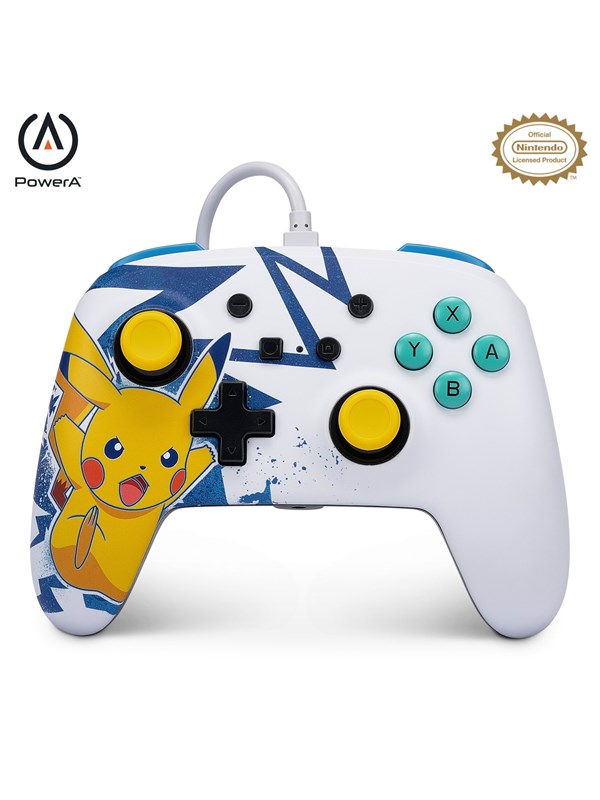 PowerA Enhanced Wired Controller for Nintendo Switch - Pikachu High Voltage - Wired Controller - Nintendo Switch