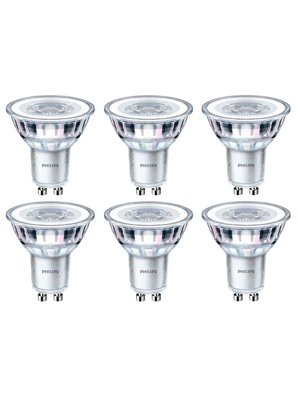 Philips LED-lyspære Classic Spot 4.6W/827 (50W) 36° 6-pack GU10