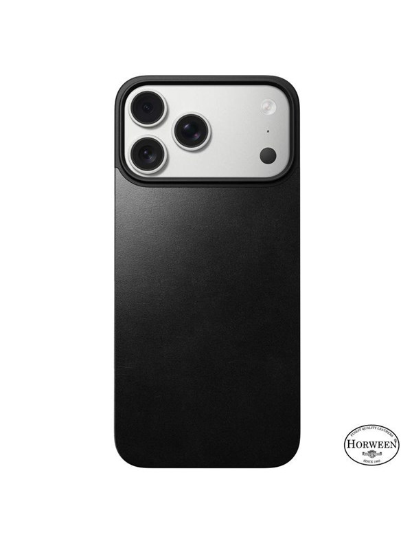 Nomad - Magnetic Leather Back - iPhone 17 Pro Max | Black | Horween | MagSafe