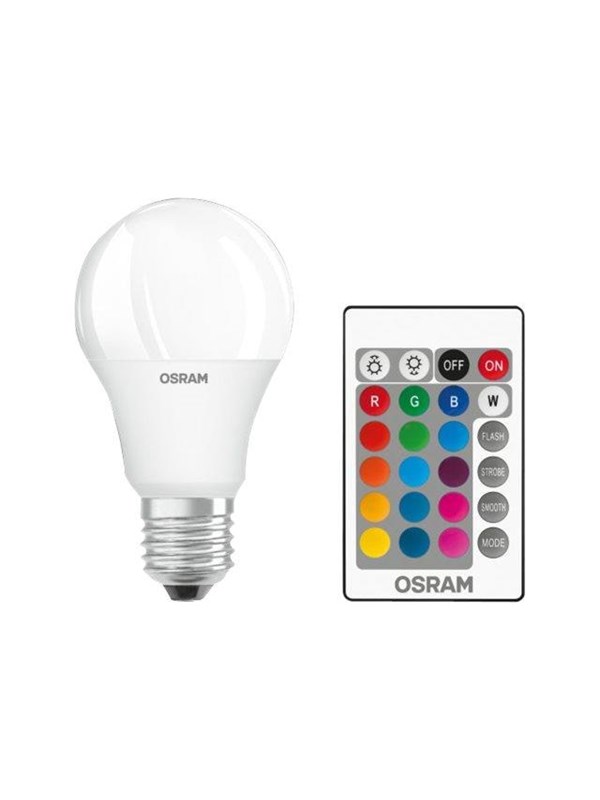 Osram LED-lyspære STAR+ RGBW Remote Standard 9W/827 (60W) Frosted Dimmable E27