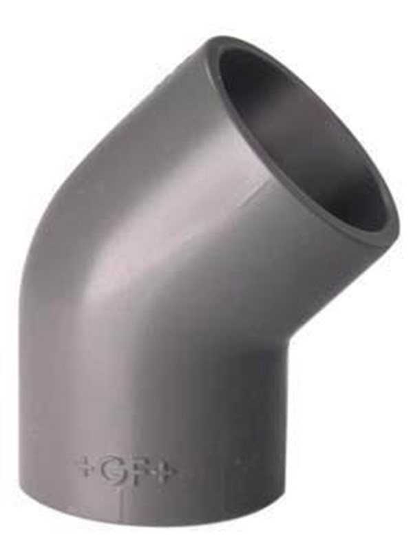 +GF+ Elbow 45° pvc pn16 d63