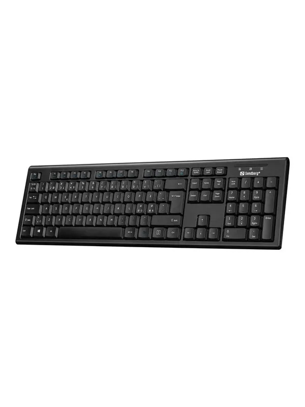 Sandberg USB Wired Office Keyboard - Tastatur - Nordisk - Svart
