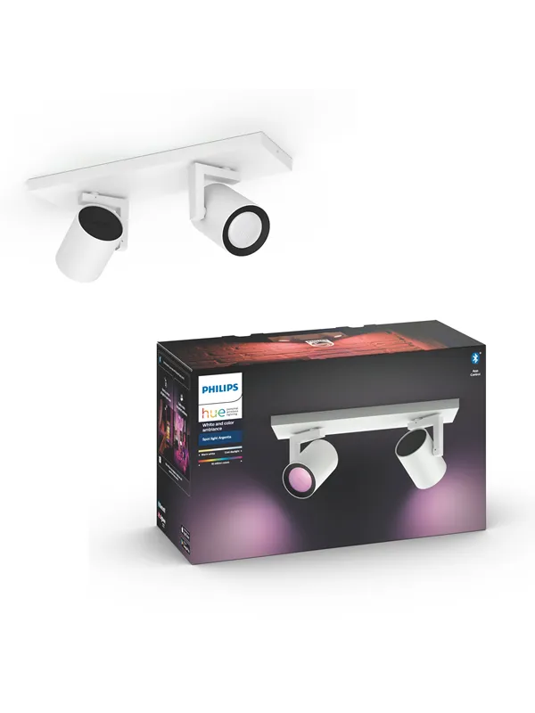Philips Hue Argenta Plate/Spiral 2x5.7W - Hvit