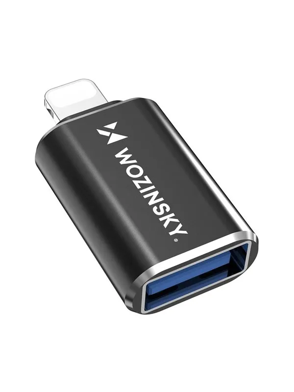 Wozinsky WALA-01 Lightning Adapter - USB-A OTG - Black