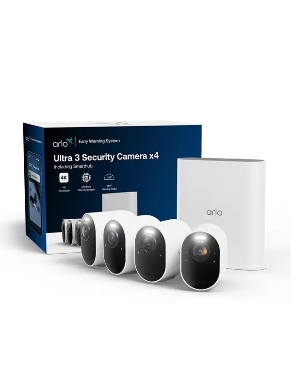 Arlo Ultra 3 Overvåkningskamera, 4-pakning