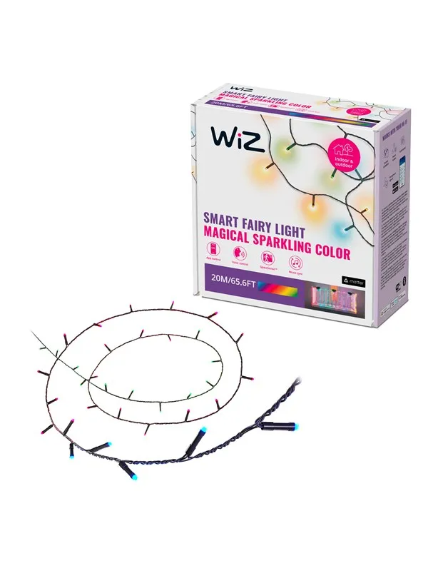 WiZ Smart Fairy Light String, 20 m, RGB og justerbar hvit