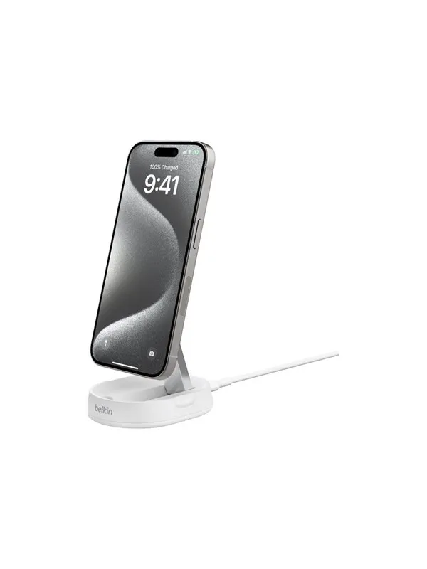 Belkin BoostCharge Pro wireless charging stand - magnetic - + AC power adapter - 15 Watt