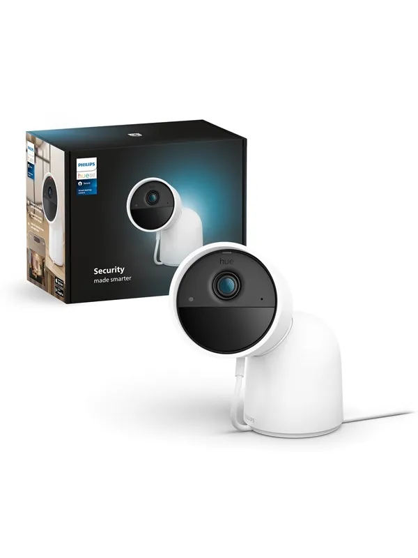 Philips Hue Sikkerhetskamera,desktop, kablet, hvit
