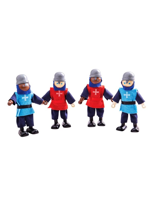 Bigjigs Wooden Medieval Knights 4pcs.