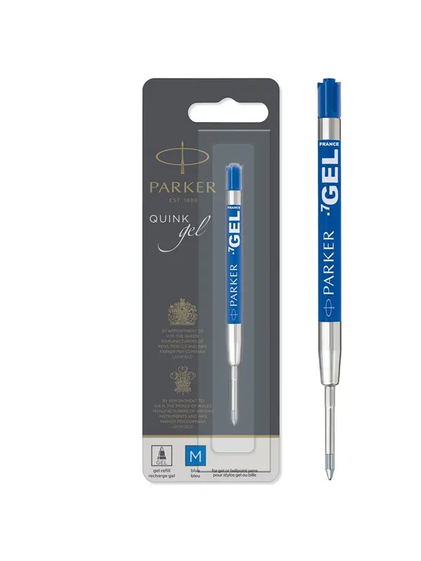Parker Gel Pen Refill | Medium Tip (0.7mm) | Blue QUINK Ink | 1 Count