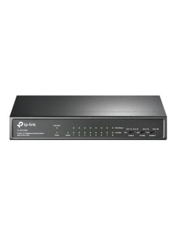 TP-Link TL-SF1009P 9-Port 10/100Mbps Desktop Switch with 8-Port PoE+
