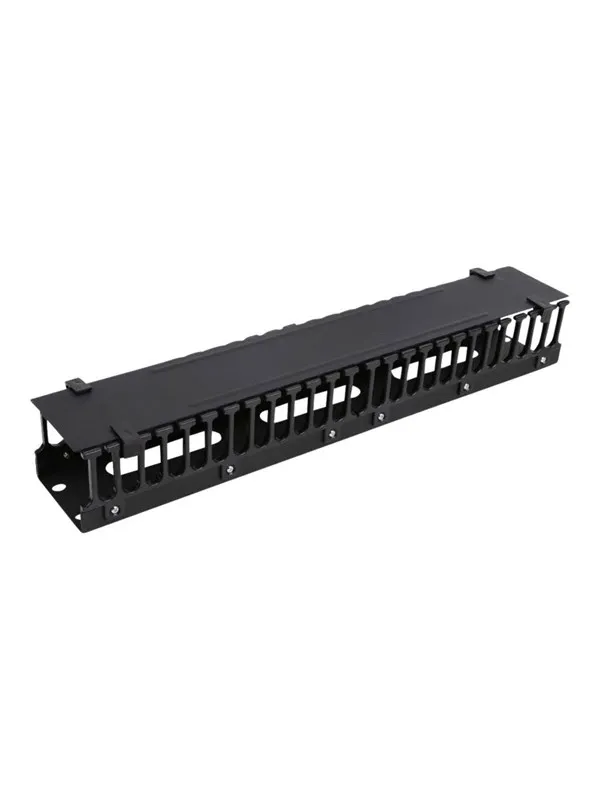 Deltaco 19" cable management metal/plastic finge