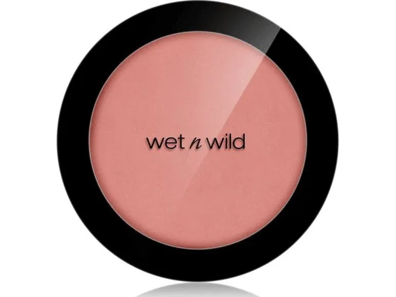 Wet n Wild Color Icon Blush Pearlescent Pink Pressed Powder with Silky Formula - Vegan