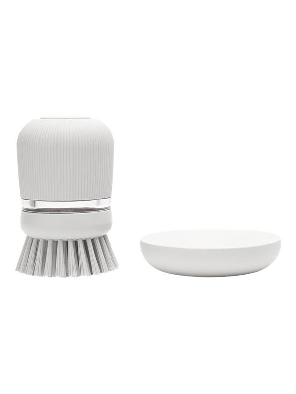 brabantia - soap dispensing dish brush - polyester - light grey