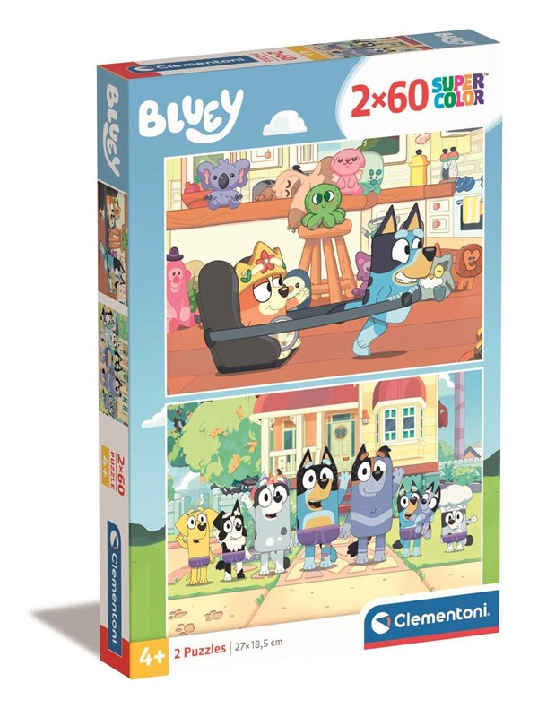 Clementoni Jigsaw Puzzle Super Color Bluey 2x60pcs. Gulv
