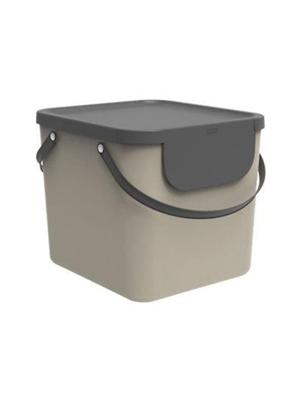 rotho Albula - recycling bin - 40 L - plastic - cappuccino
