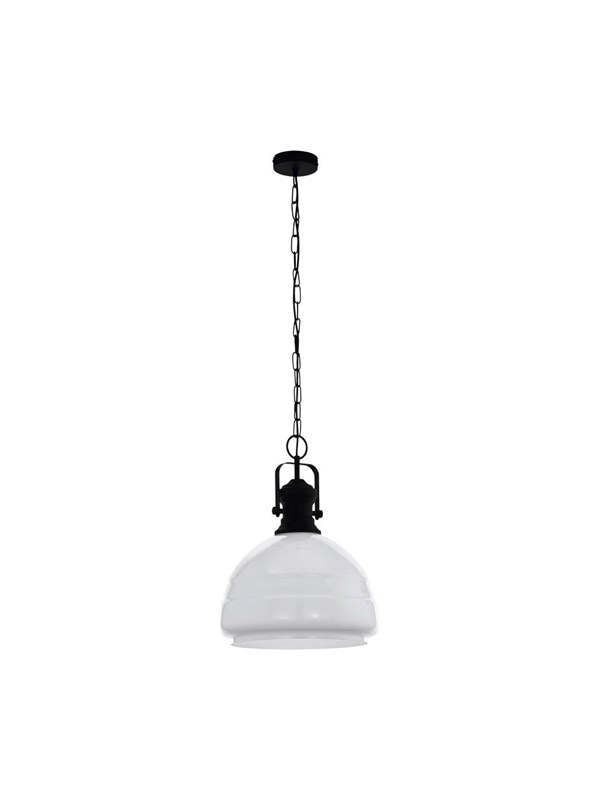 EGLO COMBWICH 1 PENDELLAMPE E27 Ø380 SVART/OPAL