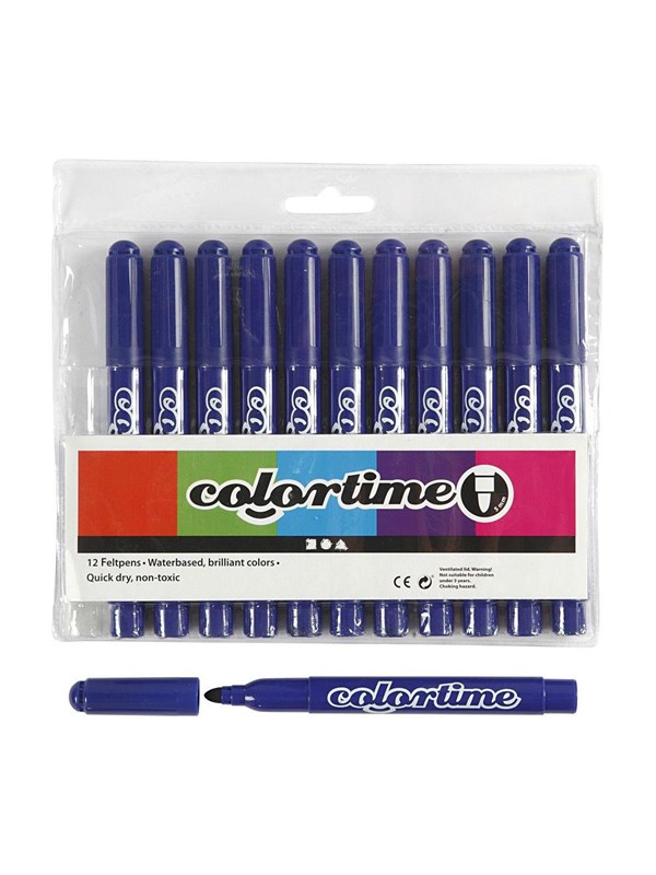Creativ Company Colortime Tusch Markers Blue 12 pcs.