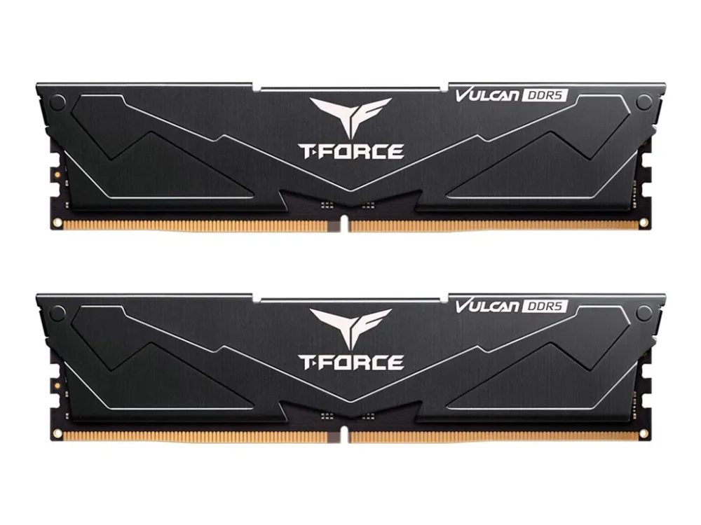 Team Group T-Force Vulcan DDR5-6000 - 32GB - CL38 - Dual Channel (2 pcs) - AMD EXPO & Intel XMP - Svart