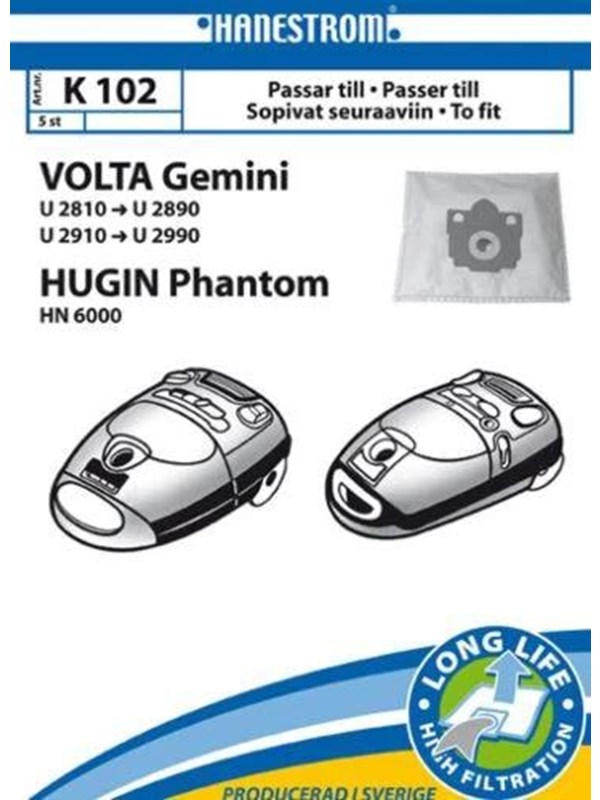 hanestroem Vacuum Cleaner Bags K102 - 5 pcs