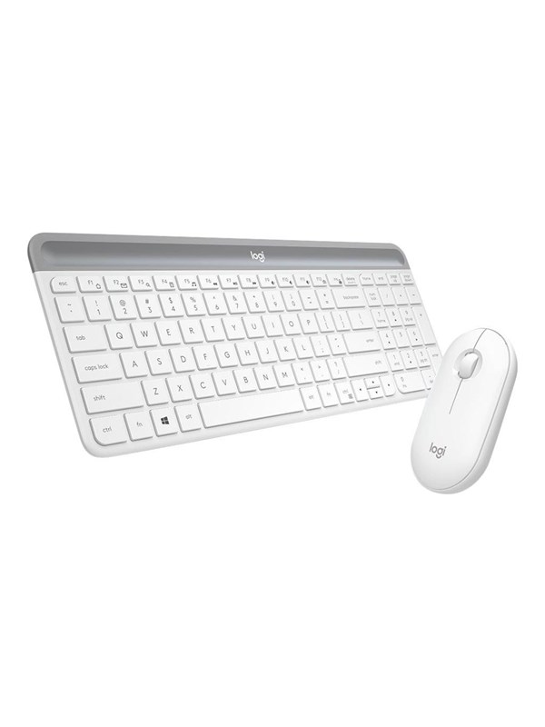 Logitech Slim Wireless Combo MK470 - Tastatur & Mussett - Tysk - Grå