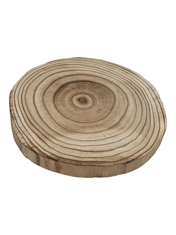 Playwood - Decoration Tree disc Paulownia Wood Burned Ø 20cm