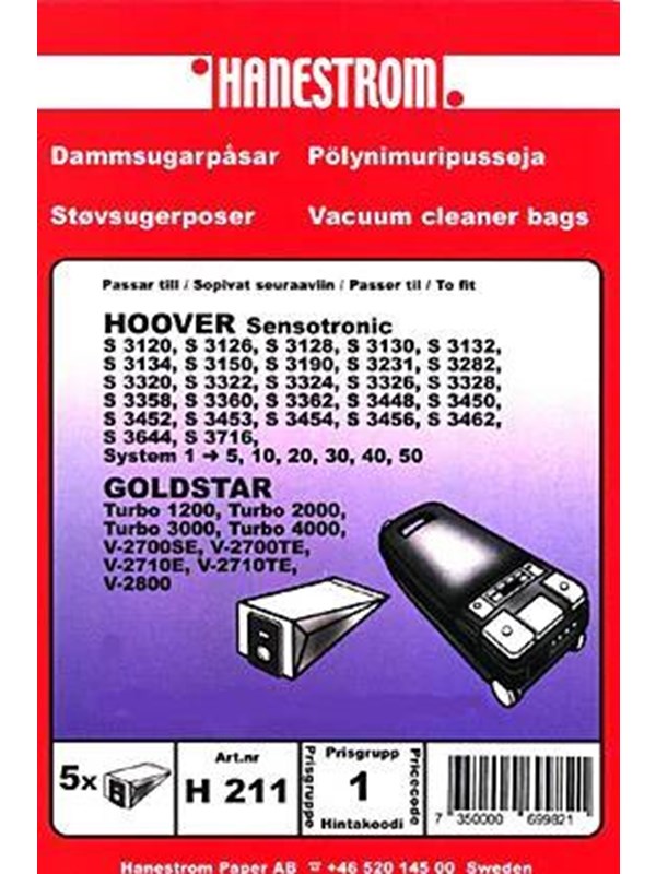 hanestroem Vacuum Cleaner Bags - 5 Pack