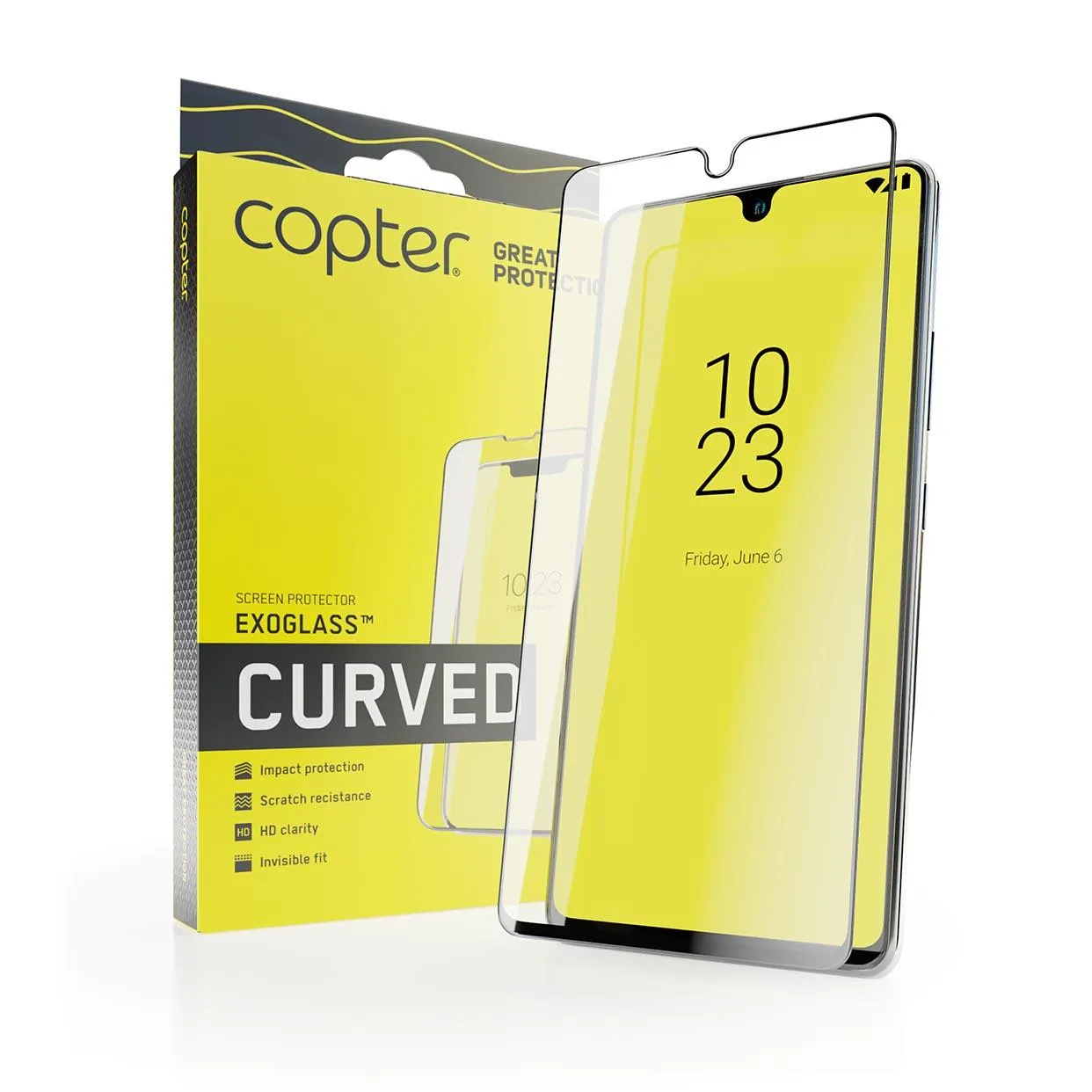 Copter Exoglass Samsung Galaxy S23+ Buet Ramme Svart