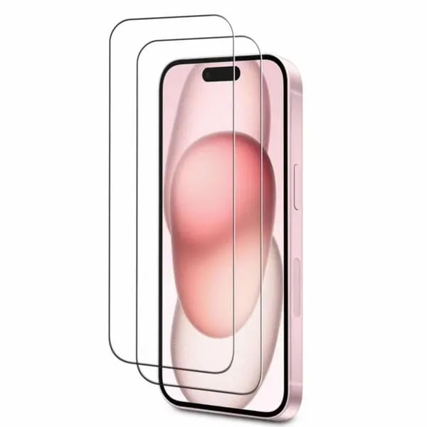 2-Pakning iPhone 15 Skjermbeskytter Glass