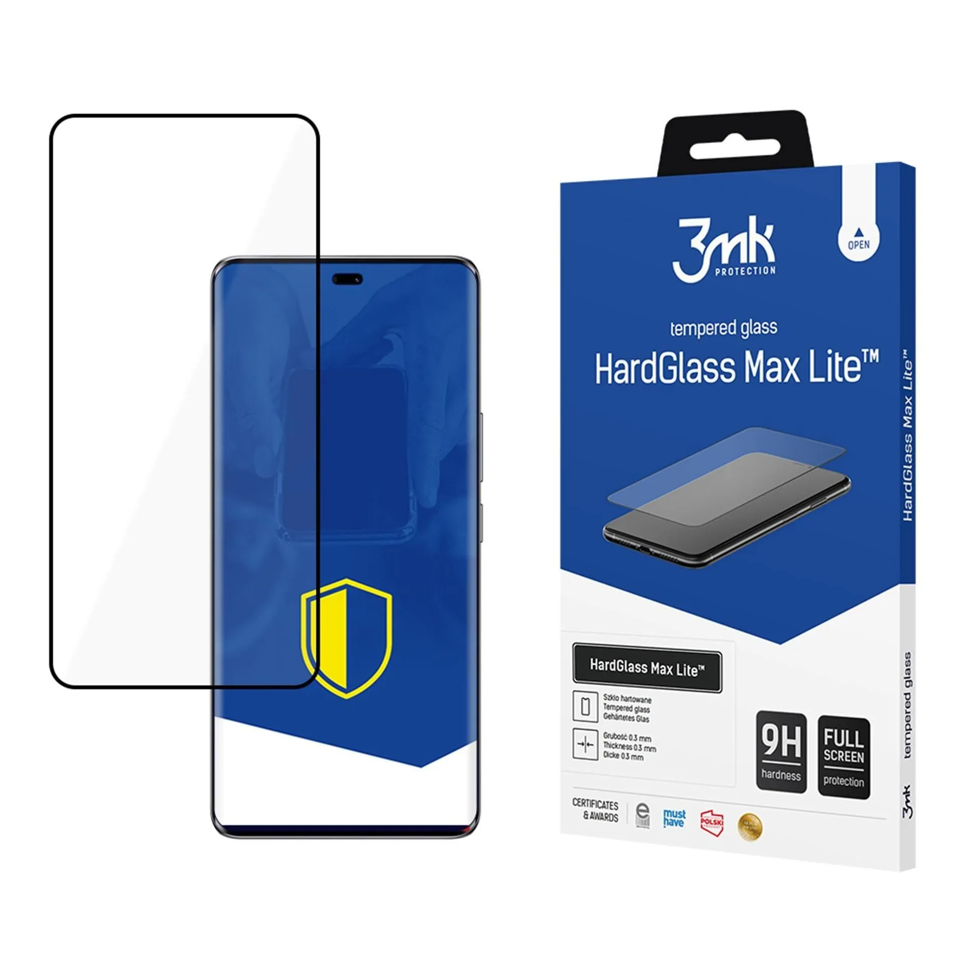 Herdet glass 3MK HardGlass Max Lite for Honor Magic7 Lite svart