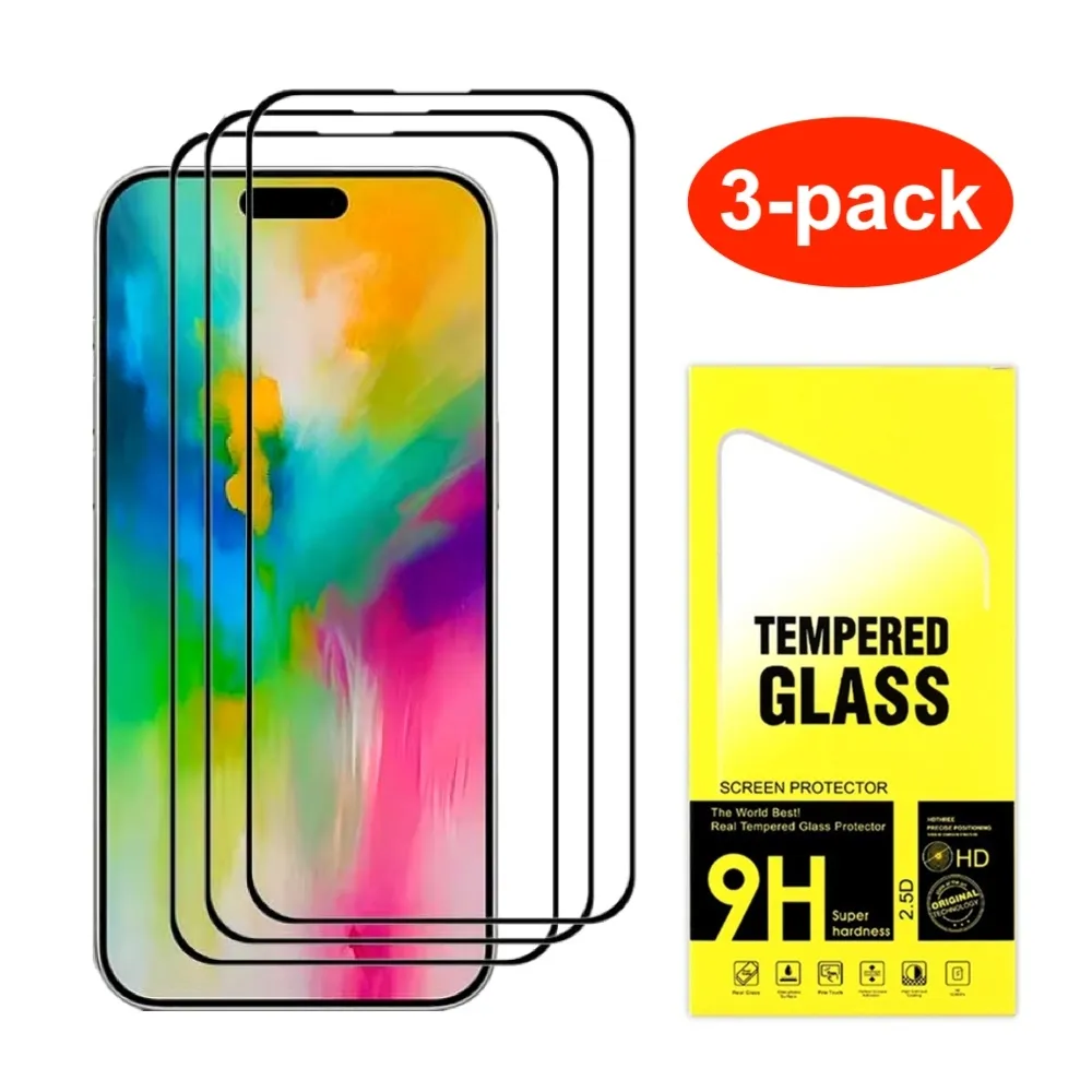 3-pakning iPhone 16 Pro i herdet glass - Skjermbeskyttelse