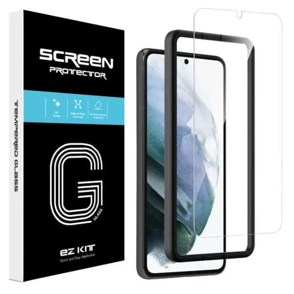 Galaxy S21 Herdet Glass med Installasjonssett HD Skjermbeskyttelse