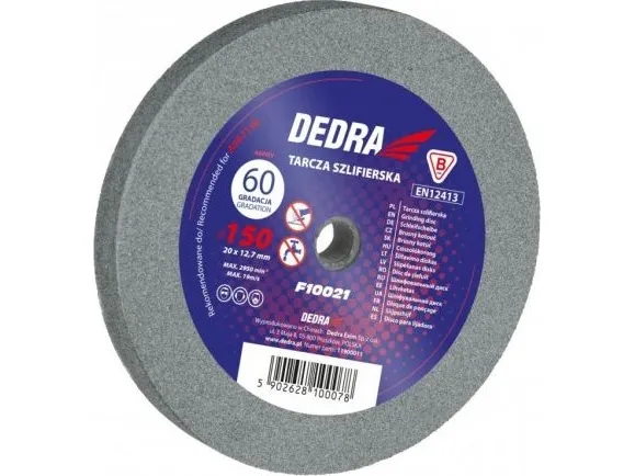 Dedra slipeskive 150x20x12,7 mm gradering 60 (F10021)