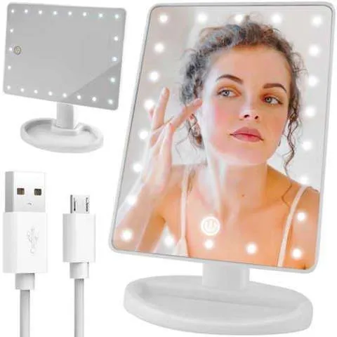Sminkespeil med LED-lys - Justerbart -