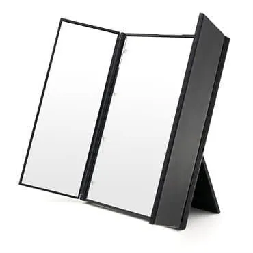 UNIQ LED Trifold Vanity Sminkespeil - Svart