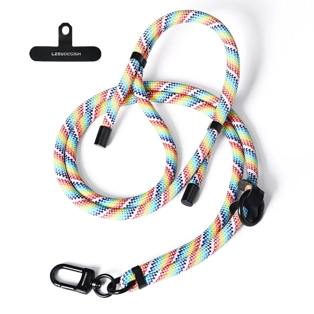 160 cm lang skulderstropp med lapp - Regnbue