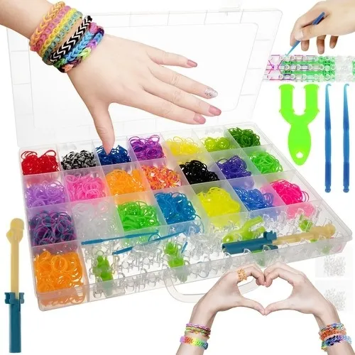 DIY - Vevbånd - 4400 stk - Gummibåndsett -