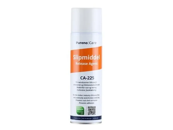 Slipmiddel spray 500ml. Drivmiddel kulsyre. Forhindrer fastklæbning af næsten alle former for limstoffer og harpiks